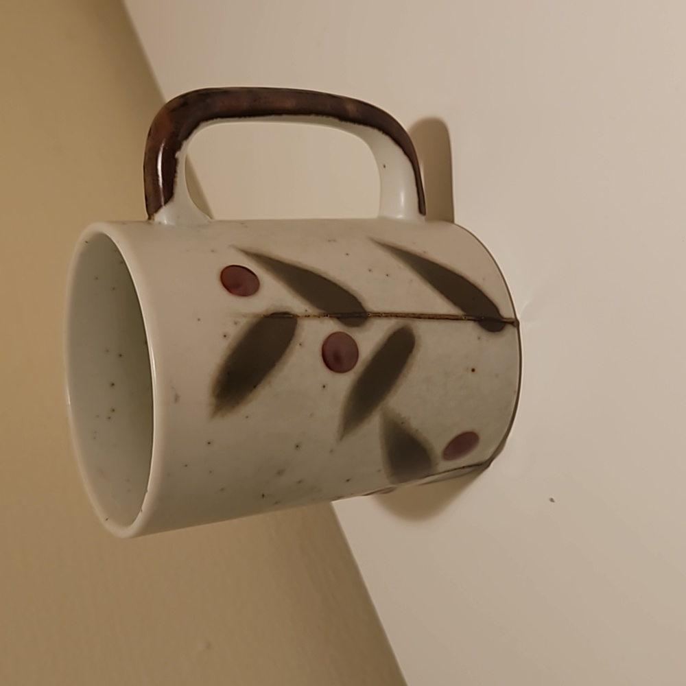 Otagiri Bittersweet Stoneware Speckled with stems & berries Brown Handle Mug